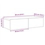 vidaXL Étagère Murale avec tiroirs Noir 60x26,5x15cm Bois d'ingénierie