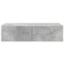 vidaXL Étagère Murale avec tiroirs Gris béton Bois d'ingénierie