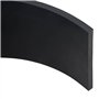 vidaXL Bordure en caoutchouc de chasse-neige noir 80x15x1 cm, bord de coupe en caoutchouc de chasse-neige, bord en caoutchouc de
