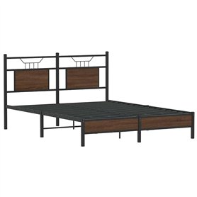 vidaXL Cadre de lit sans Matelas chêne Marron 150x200 cm