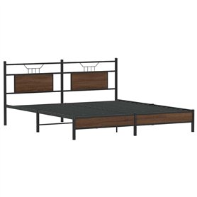 vidaXL Cadre de lit sans Matelas chêne Marron 183x213 cm
