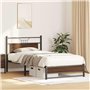 vidaXL Cadre de lit sans Matelas chêne Marron 100x200 cm