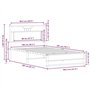 vidaXL Cadre de lit sans Matelas chêne Marron 100x200 cm
