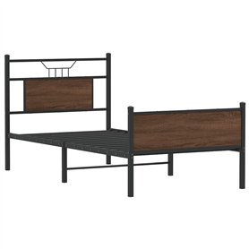 vidaXL Cadre de lit sans Matelas chêne Marron 90x200cm Bois ingénierie