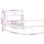 vidaXL Cadre de lit sans Matelas chêne Marron 107x203 cm