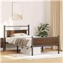 vidaXL Cadre de lit sans Matelas chêne Marron 107x203 cm