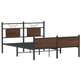 vidaXL Cadre de lit sans Matelas chêne Marron 140x200 cm