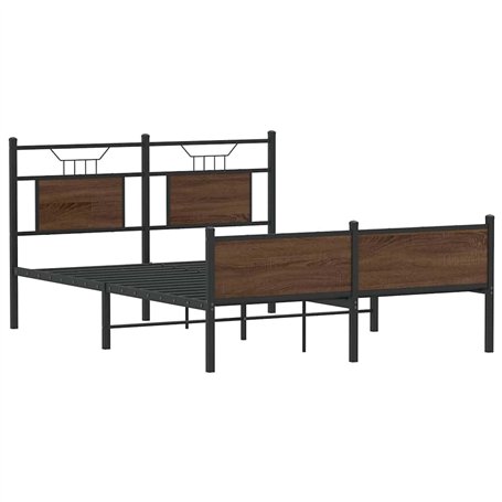 vidaXL Cadre de lit sans Matelas chêne Marron 140x200 cm