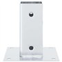 vidaXL Bases de poteau carrées 4 pcs argent 71x71 mm acier galvanisé, base de clôture en béton, base de poteau de clôture, suppo