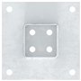 vidaXL Bases de poteau carrées 4 pcs argent 71x71 mm acier galvanisé, base de clôture en béton, base de poteau de clôture, suppo