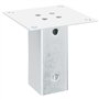 vidaXL Bases de poteau carrées 12 pcs argent 71x71 mm acier galvanisé, base de clôture en béton, base de poteau de clôture, supp