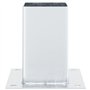 vidaXL Bases de poteau carrées 12 pcs argent 81x81 mm acier galvanisé, base de clôture en béton, base de poteau de clôture, supp