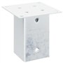 vidaXL Bases de poteau carrées 4 pcs argent 91x91 mm acier galvanisé, base de clôture en béton, base de poteau de clôture, suppo
