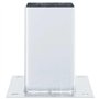vidaXL Bases de poteau carrées 4 pcs argent 91x91 mm acier galvanisé, base de clôture en béton, base de poteau de clôture, suppo