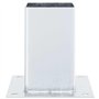 vidaXL Bases de poteau carrées 12 pcs argent 91x91 mm acier galvanisé, base de clôture en béton, base de poteau de clôture, supp