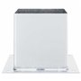 vidaXL Bases de poteau carrées 12 pcs argent 141x141mm acier galvanisé, base de clôture en béton, base de poteau de clôture, sup