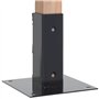 vidaXL Bases de poteau carrées 4 pcs anthracite 46x46 mm, base de clôture en béton, base de poteau de clôture, support de poteau