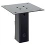 vidaXL Bases de poteau carrées 4 pcs anthracite 46x46 mm, base de clôture en béton, base de poteau de clôture, support de poteau
