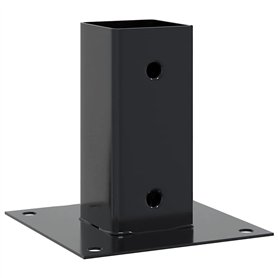 vidaXL Bases de poteau carrées 4 pcs anthracite 61x61 mm