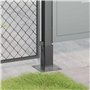 vidaXL Bases de poteau carrées 4 pcs anthracite 61x61 mm, base de clôture en béton, base de poteau de clôture, support de poteau