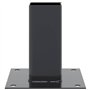 vidaXL Bases de poteau carrées 4 pcs anthracite 61x61 mm, base de clôture en béton, base de poteau de clôture, support de poteau