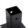 vidaXL Bases de poteau carrées 4 pcs anthracite 61x61 mm, base de clôture en béton, base de poteau de clôture, support de poteau