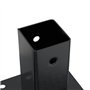 vidaXL Bases de poteau carrées 4 pcs anthracite 71x71 mm, base de clôture en béton, base de poteau de clôture, support de poteau