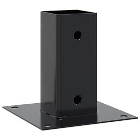 vidaXL Bases de poteau carrées 12 pcs anthracite 71x71 mm