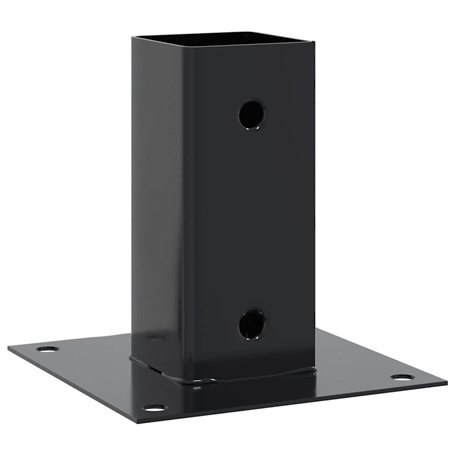 vidaXL Bases de poteau carrées 12 pcs anthracite 71x71 mm