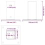 vidaXL Bases de poteau carrées 12 pcs anthracite 71x71 mm, base de clôture en béton, base de poteau de clôture, support de potea