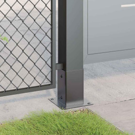 vidaXL Bases de poteau carrées 12 pcs anthracite 91x91 mm