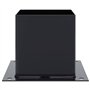 vidaXL Bases de poteau carrées 4 pcs anthracite 141x141 mm, base de clôture en béton, base de poteau de clôture, support de pote