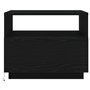 vidaXL Table Basse avec lumières LED chêne Noir 50x49x40 cm, Table d'appoint, Table de Salon, Table latérale, Bout de canapé, Ta