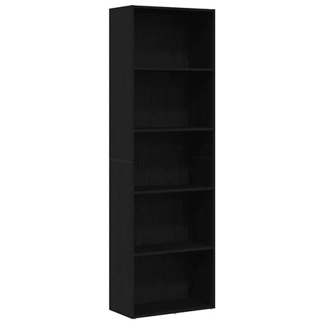 vidaXL Bibliothèque chêne Noir 60x30x189 cm Bois d'ingénierie