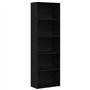 vidaXL Bibliothèque chêne Noir 60x30x189 cm Bois d'ingénierie
