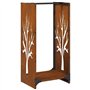 vidaXL Étagère à bois 40x30x80 cm acier résistant aux intempéries