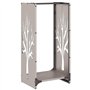 vidaXL Étagère à bois 40x30x80 cm acier résistant aux intempéries, support à bûches de cheminée, support à bûches, support à bûc