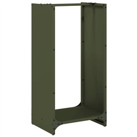 vidaXL Portant de Bois Chauffage Vert Olive 40x30x80 cm