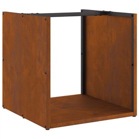 vidaXL Étagère à Bois 40x40x40 cm Acier résistant aux intempéries