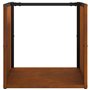 vidaXL Étagère à Bois 40x40x40 cm Acier résistant aux intempéries, Support à bûches de cheminée, Support à bûches, Support à bûc