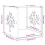 vidaXL Portant de Bois Chauffage Blanc 40x40x40 cm