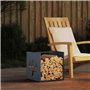 vidaXL Portant de Bois Chauffage Anthracite 40x40x40 cm