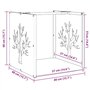 vidaXL Portant de Bois Chauffage Anthracite 40x40x40 cm
