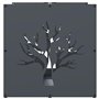 vidaXL Portant de Bois Chauffage Anthracite 40x40x40 cm