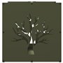 vidaXL Portant de Bois Chauffage Vert Olive 40x40x40 cm