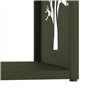 vidaXL Portant de Bois Chauffage Vert Olive 40x40x40 cm