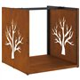 VidaXL Étagère à Bois 40x40x40 cm Acier résistant aux intempéries