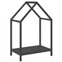 vidaXL Portant de Bois Chauffage Noir 40x25x60 cm