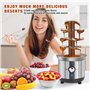 fontaine à chocolat à 4 niveaux en acier inoxydable