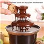 Fontaine à chocolat électrique, mini cascade de chocolat for usage domestique, économie d'énergie, détachable et facile à nettoy